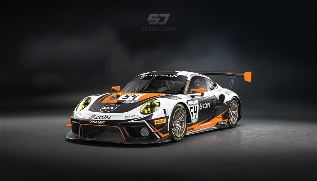 Det er denne Porsche 911 GT3 R, Mikkel O Pedersen skal teste i de kommende dage på Paul Ricard-banen.